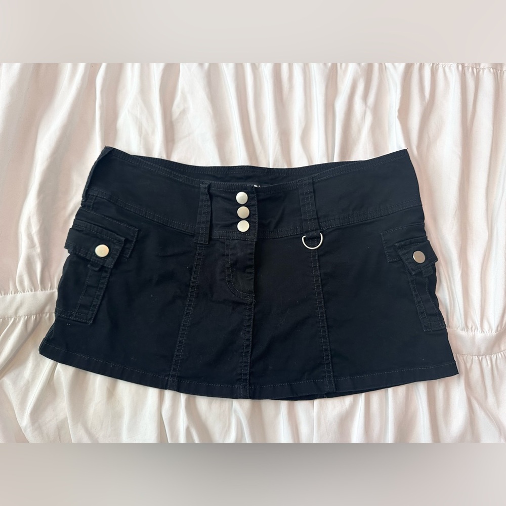 I.AM.GIA Black Cargo Skirt